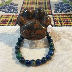 Beautiful Hand Crafted Chrysocolla Stretch Bracelet